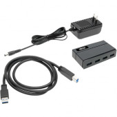 Tripp Lite 4-Port USB 3.0 SuperSpeed Hub for Data and USB Charging - USB-A, BC 1.2, 2.4A - USB Type B - External - 4 USB Port(s) - 4 USB 3.0 Port(s) - PC, Mac - TAA Compliance U360-004-2F