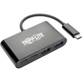 Tripp Lite USB C Hub Adapter Portable w 2x USB Type C & 2x USB-A Black - USB Type C - External - 4 USB Port(s) - 2 USB 3.0 Port(s) - PC, Mac U460-004-2A2CB