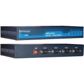 Brainboxes 4 Port RS232 USB to Serial Server - USB 2.0 - DIN Rail Mountable, Wall-mountable - TAA Compliant - RoHS, WEEE Compliance US-701