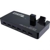 Plugable 2 Flip-Up Ports with BC 1.2 Charging Support for Android, Apple iOS, and Windows Mobile Devices - USB - External - 10 USB Port(s) - 10 USB 3.0 Port(s) - Linux, Mac, PC USB3-HUB10C2