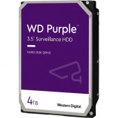 Western Digital Purple WD42PURZ 4 TB Hard Drive - 3.5" Internal - SATA (SATA/600) - Conventional Magnetic Recording (CMR) Method - Video Surveillance System, Network Video Recorder Device Supported - 5400rpm - 3 Year Warranty WD42PURZ
