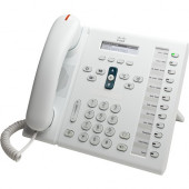 Cisco Unified 6961 IP Phone - Refurbished - Desktop, Wall Mountable - White - 12 x Total Line - VoIP - PoE Ports - Monochrome CP-6961-W-K9-RF