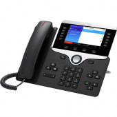 Cisco 8851 IP Phone - Refurbished - Bluetooth - Tabletop, Wall Mountable - Charcoal - VoIP - Caller ID - Speakerphone - 2 x Network (RJ-45) - USB - PoE Ports - Color - RTCP, RTP, SRTP, SDP, LLDP-PoE, LLDP-MED, LLDP, SIP, IPv4, IPv6, UDP, ... Protocol(s) C