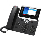 Cisco 8851 IP Phone - Refurbished - Corded - Corded - Tabletop, Wall Mountable - Charcoal - VoIP - Caller ID - Speakerphone - 2 x Network (RJ-45) - USB - PoE Ports - Color - SIP, RTCP, RTP, SRTP, SDP, DHCP, UDP, CDP, LLDP-MED, IPv4, IPv6, ... Protocol(s) 
