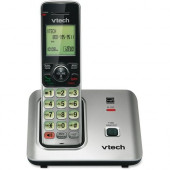VTech CS6619 DECT 6.0 Expandable Cordless Phone with Caller ID/Call Waiting, Silver with 1 Handset - Cordless - Corded - 1 x Phone Line - Speakerphone - Hearing Aid Compatible - Backlight - Energy Star, RoHS Compliance CS6619