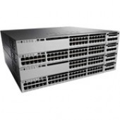 Cisco Catalyst WS-C3850-48F Layer 3 Switch - 48 Ports - Manageable - Stack Port - 10/100/1000Base-T - Modular - 3 Layer Supported - Redundant Power Supply - 1U High - Rack-mountable, Desktop WS-C3850-48F-E