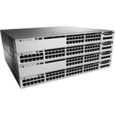 Cisco Catalyst Ethernet Switch - 48 Ports - Manageable - 10/100/1000Base-T - 2 Layer Supported - Redundant Power Supply - 1U High - Rack-mountable - 90 Day WS-C3850-48F-S