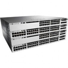 Cisco Catalyst Ethernet Switch - 24 Ports - Manageable - 10/100/1000Base-T - Twisted Pair - Gigabit Ethernet - 2 Layer Supported - Power Supply - Redundant Power Supply - 1U High - Rack-mountable - 90 Day WS-C3850-24P-E