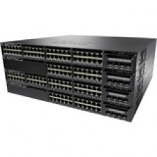 Cisco Catalyst 3650-48P Layer 3 Switch - 48 Ports - Manageable - Stack Port - 2 x Expansion Slots - 10/100/1000Base-T - Uplink Port - 2 x SFP+ Slots - 4 Layer Supported - Redundant Power Supply - 1U High - Rack-mountable, Desktop WS-C3650-48PD-E