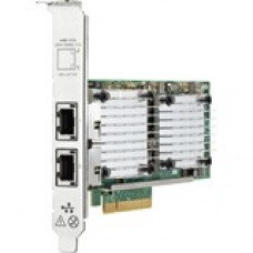 HP Ethernet 10Gb 2-Port 530T Adapter - PCI Express x8 - 2 Port(s) - 2 x Network (RJ-45) - Twisted Pair - Low-profile, Full-height 656596-B21