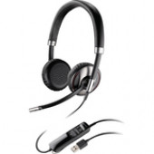 Plantronics Blackwire C720 Headset - Stereo - Black - USB - Wired/Wireless - Bluetooth - 20 Hz - 20 kHz - Over-the-head - Binaural - Supra-aural - Noise Cancelling Microphone 87506-02