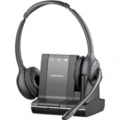 Plantronics W720-M Over-the-head, Binaural (Microsoft) - Stereo - Wireless - DECT - 350 ft - Over-the-head - Binaural - Supra-aural - Noise Cancelling Microphone 84004-01