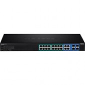 Trendnet 16-Port Gigabit Web Smart PoE+ Switch - 16 Ports - Manageable - 2 x Expansion Slots - 10/100/1000Base-T - 16, 2 x Network, Expansion Slot - Twisted Pair - Gigabit Ethernet - Shared SFP Slot - 2 x SFP Slots - 2 Layer Supported - Power Supply - 1U 