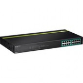 Trendnet 16-Port Gigabit PoE+ Switch - 16 Ports - 10/100/1000Base-T - 16 x Network - Twisted Pair - Gigabit Ethernet - 2 Layer Supported - Power Supply - Rack-mountableLifetime Limited Warranty TPE-TG160G